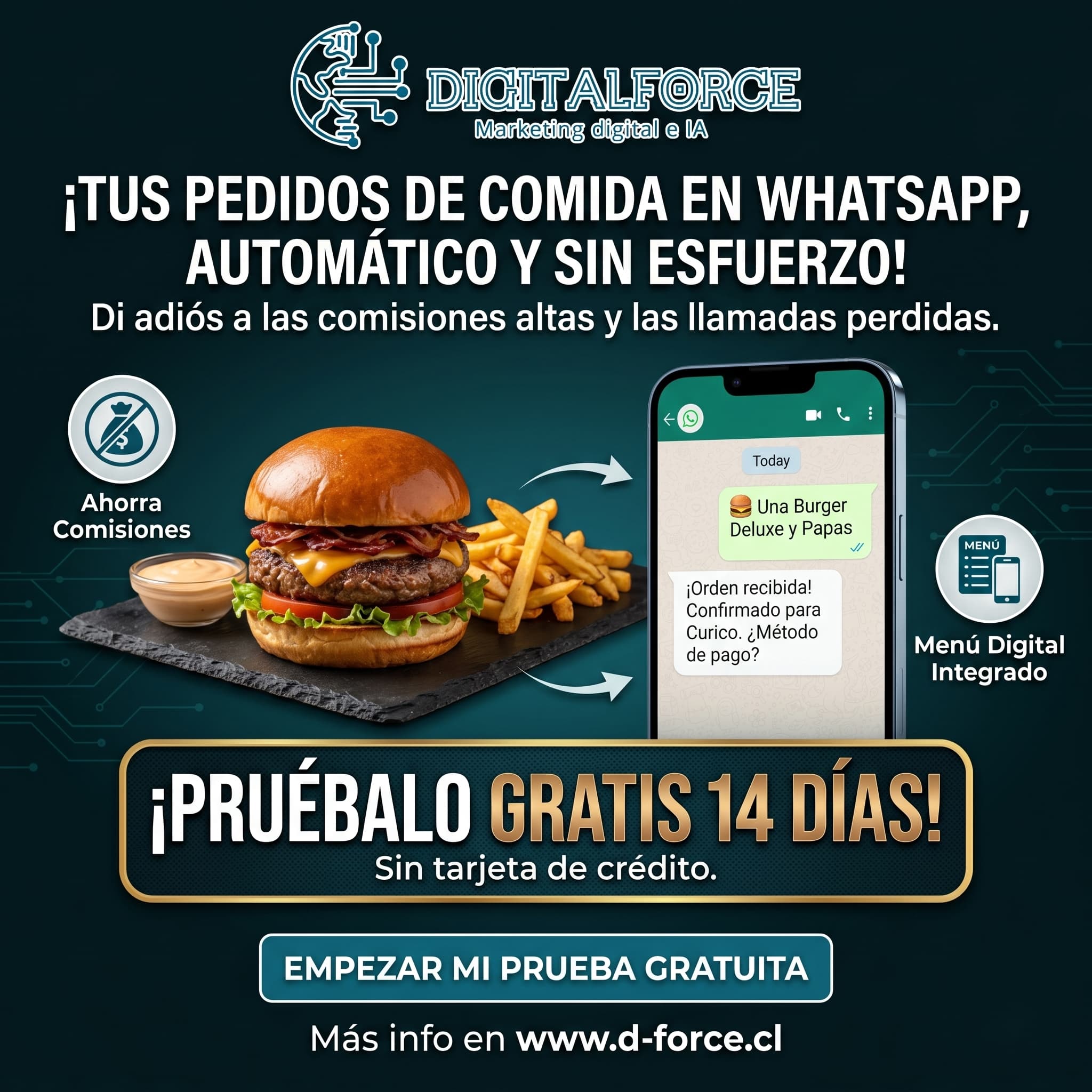 Prueba Gratis 14 días - Sistema de Pedidos por WhatsApp